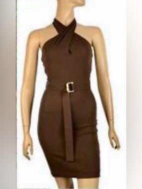 Gucci vintage chocolate brown w/ Bamboo clasp & belt